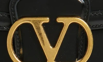 Valentino Garavani 9to5 Leather Shoulder Bag With Vlogo Signature Closure In Black