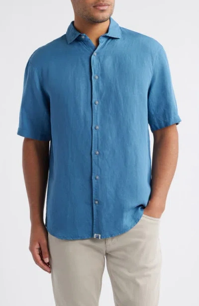 Johnnie-o Gianna Hangin' Out Short Sleeve Linen & Lyocell Button-up Shirt