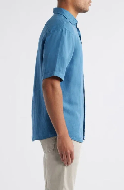 Johnnie-o Gianna Hangin' Out Short Sleeve Linen & Lyocell Button-up Shirt