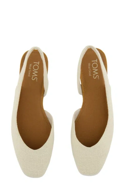 Toms Women's Alene Slingback Flat Two Tone Slub In Neutral