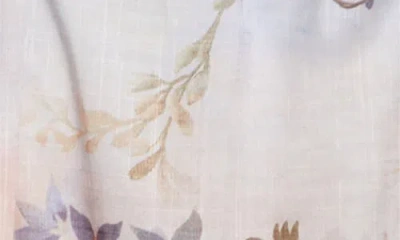 Zimmermann Womens Floral-print Ruffle Mini Dress Lilac Botanical Floral Xxs In Purple