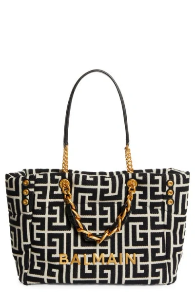 Balmain 1945 Soft Monogram Jacquard Tote
