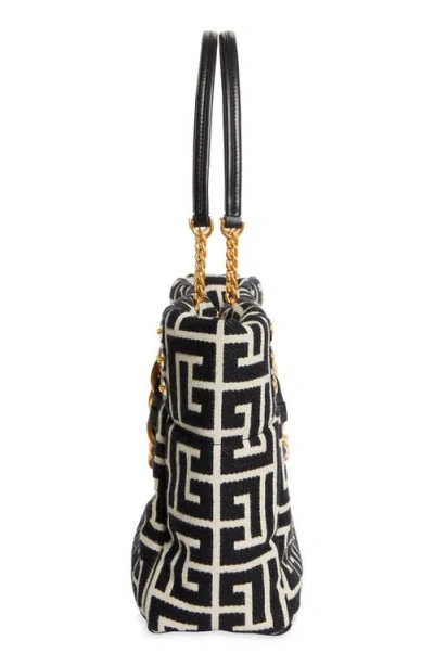 Balmain 1945 Soft Monogram Jacquard Tote
