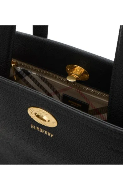 Burberry Mini Shopping Bag Adjustable Strap In Black