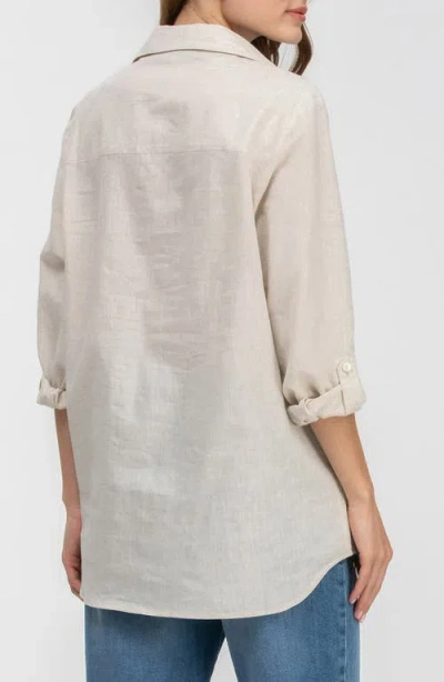 Pietro Brunelli Maternity Safari Linen & Cotton Button-up Maternity Shirt