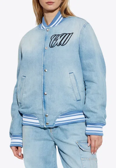 Off-white Bomber Jacket In Blue