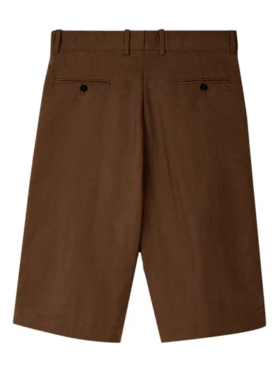 Camperlab Pintuck Tailored Shorts In Brown