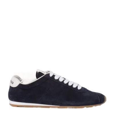 Miu Miu Nylon Sneakers In Blue