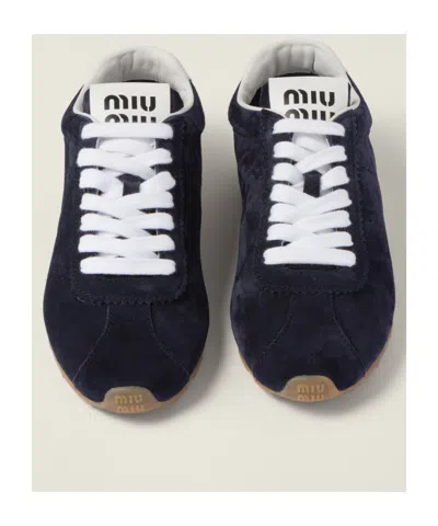 Miu Miu Nylon Sneakers In Blue