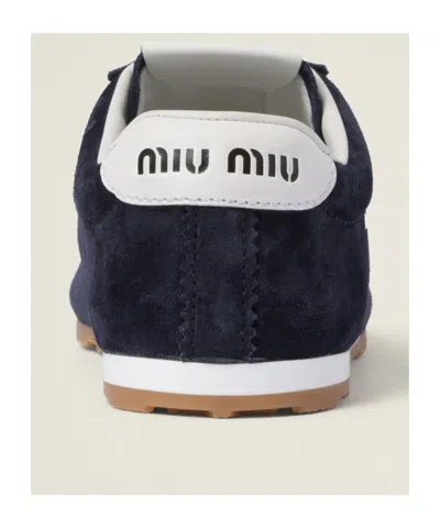 Miu Miu Nylon Sneakers In Blue