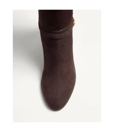 Valentino Garavani Valentino Pattie 75 Suede Knee-high Boot In Animal Print