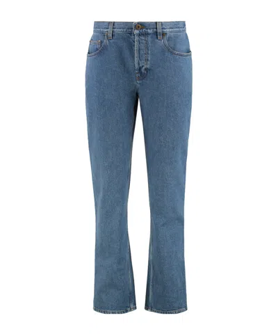 Burberry Straight Cut Five-pocket Denim Trousers