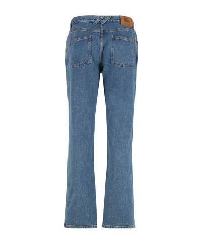 Burberry Straight Cut Five-pocket Denim Trousers
