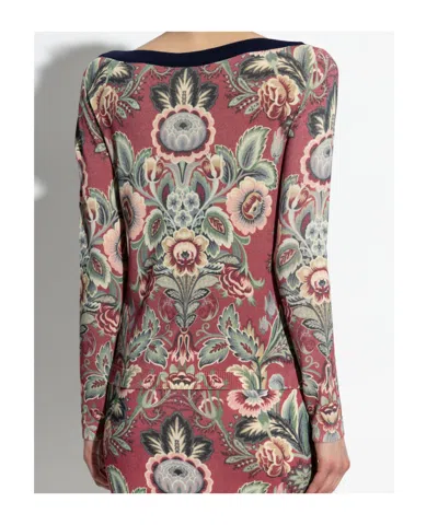 Etro Floral-print Top In Pink