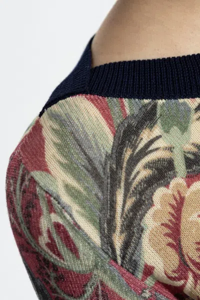 Etro Floral-print Top In Pink