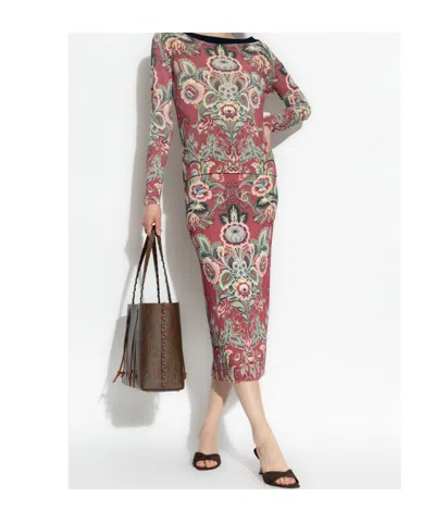 Etro Floral-print Top In Pink