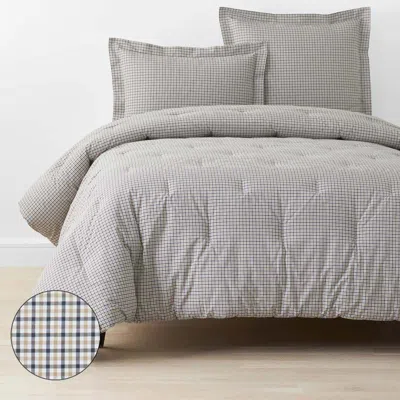 The Company Store Classic Stripes And Plaids Cool Yarn-dyed Cotton Percale Comforter