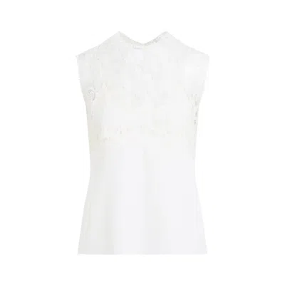 Fabiana Filippi Silk Top Lace Insert In White