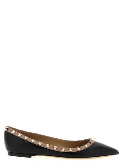 Valentino Rockstud-embellished Ballerina Shoes