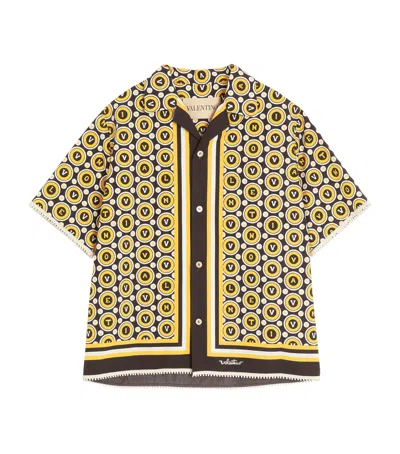Valentino Bowling Shirt With Bulles Royales Print In Multi