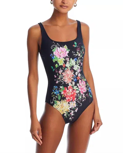 Johnny Was Metalli Notte One Piece Tank Suit In Multicolor In Black