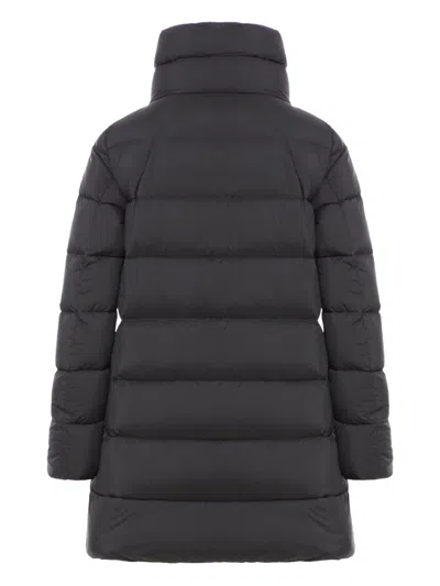 Moorer Alana-s3 Long Padded Down Jacket In Black