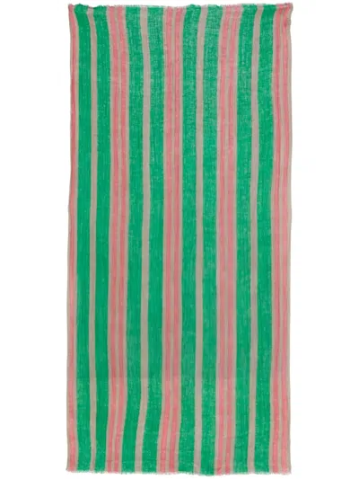 Lovat & Green Fire Scarf In Green