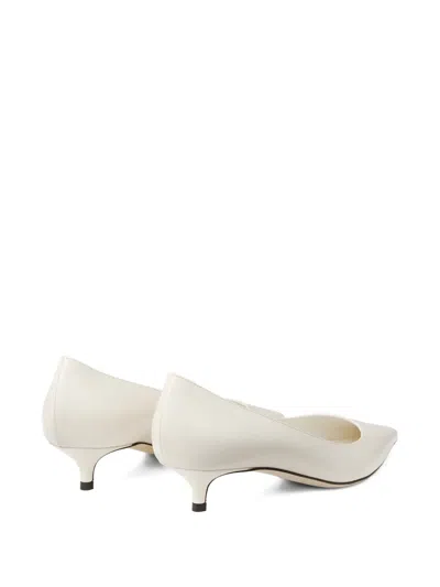 Jimmy Choo Amelia Leather Kitten-heel Pumps In Neutral