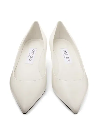 Jimmy Choo Amelia Leather Kitten-heel Pumps In Neutral