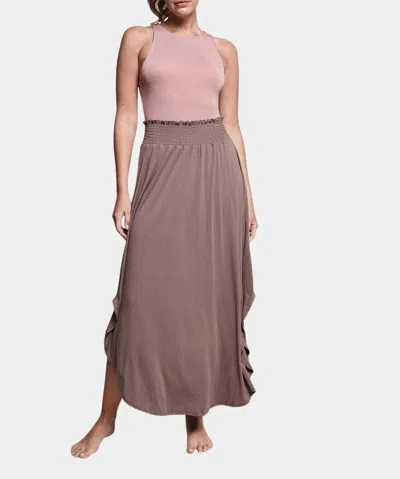 Bijourocks Bamboo Maxi Skirt In Mocha