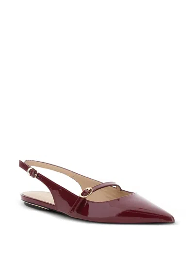 Stuart Weitzman Adjustable Strap Slingback Sandals In Burgundy