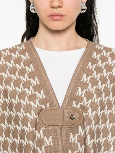 Max Mara Brown Neutral Capes In Brown