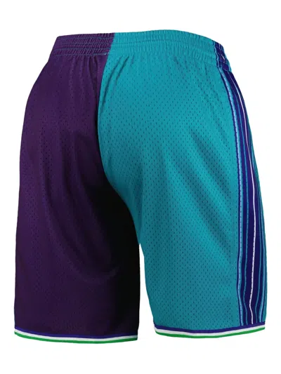 Mitchell & Ness X Nba Charlotte Hornets 1999 Split Swingman Shorts In Blue