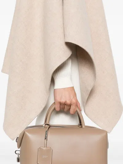 Max Mara Serra Wool-blend Poncho In Brown