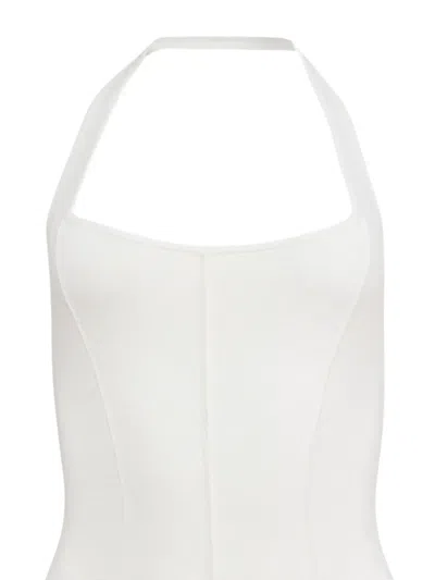 Fleur Du Mal Sofia Thong Bodysuit Ivory In White