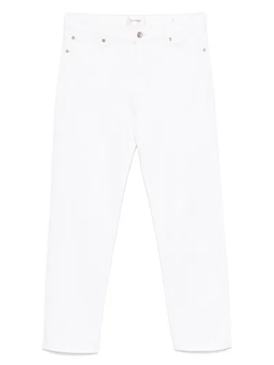 Frame The Pencil Crop High Waist Ankle Slim Straight Leg Jeans In Yellow