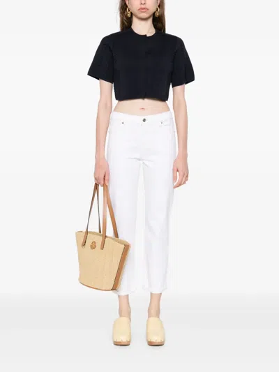 Frame The Pencil Crop High Waist Ankle Slim Straight Leg Jeans In Yellow