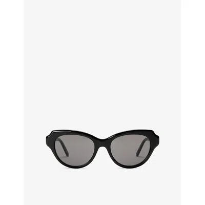 Loewe Womens Black Swan Cat-eye Acetate Sunglasses In Black