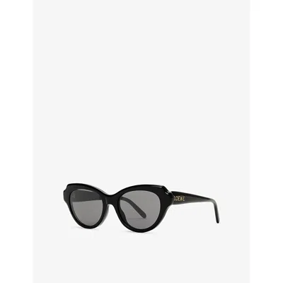Loewe Womens Black Swan Cat-eye Acetate Sunglasses In Black