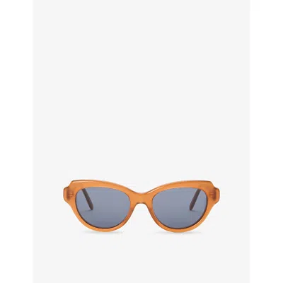 Loewe Womens Camel Gsliessx01 Cat-eye Frame Acetate Sunglasses In Brown