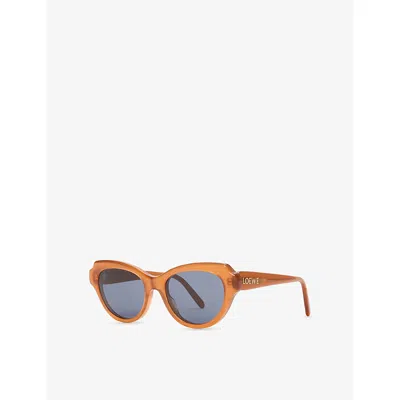 Loewe Womens Camel Gsliessx01 Cat-eye Frame Acetate Sunglasses In Brown