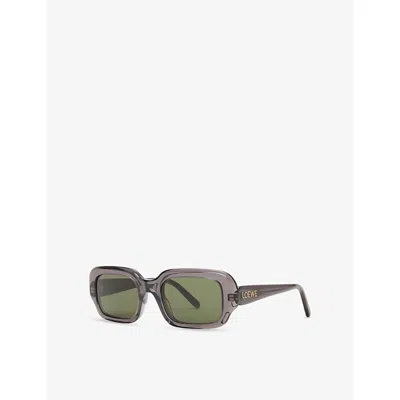 Loewe Womens Grey G735270x12 Rectangle-frame Acetate Sunglasses In Gray
