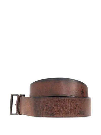Dsquared2 Distressed Leather Belt In Brown