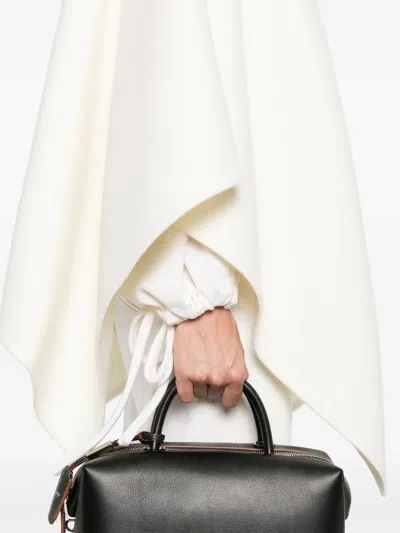 Max Mara Asymmetric Cape In White
