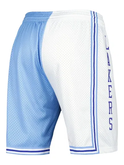 Mitchell & Ness X Nba La Lakers 1996 Split Swingman Shorts In Blue