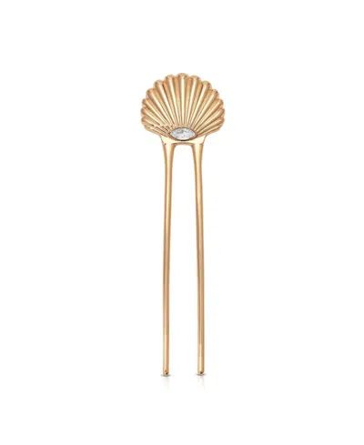 Ettika Santorini Cubic Zirconia Shell Hair Pin
