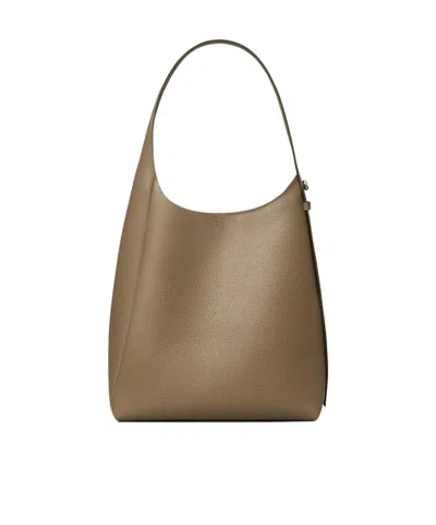 Tory Burch Medium Romy Leather Tote Bag In Brown