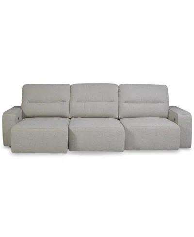 Macy's Frandlyn 3pc Fabric Power Sliding Sofa, Exclusively At