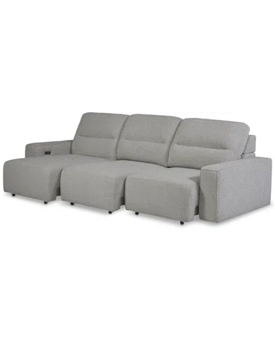 Macy's Frandlyn 3pc Fabric Power Sliding Sofa, Exclusively At