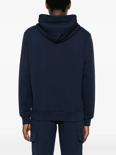 Lacoste Hoodie With Logo Patch In Blue